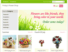 Tablet Screenshot of fridayzflowershop.com